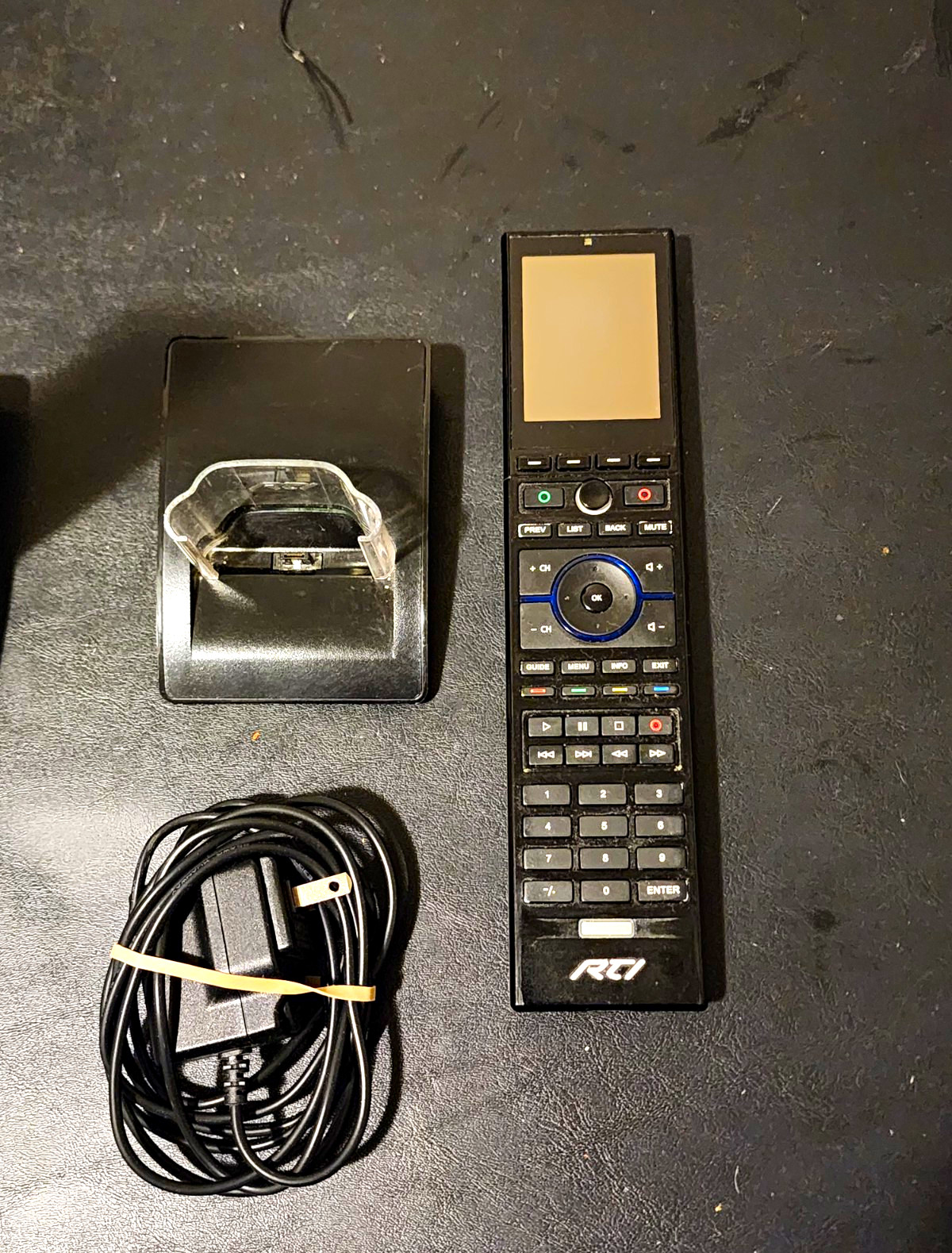 RTI T2X Wireless Remote Control Black w/ Docking Station & Power Adapter