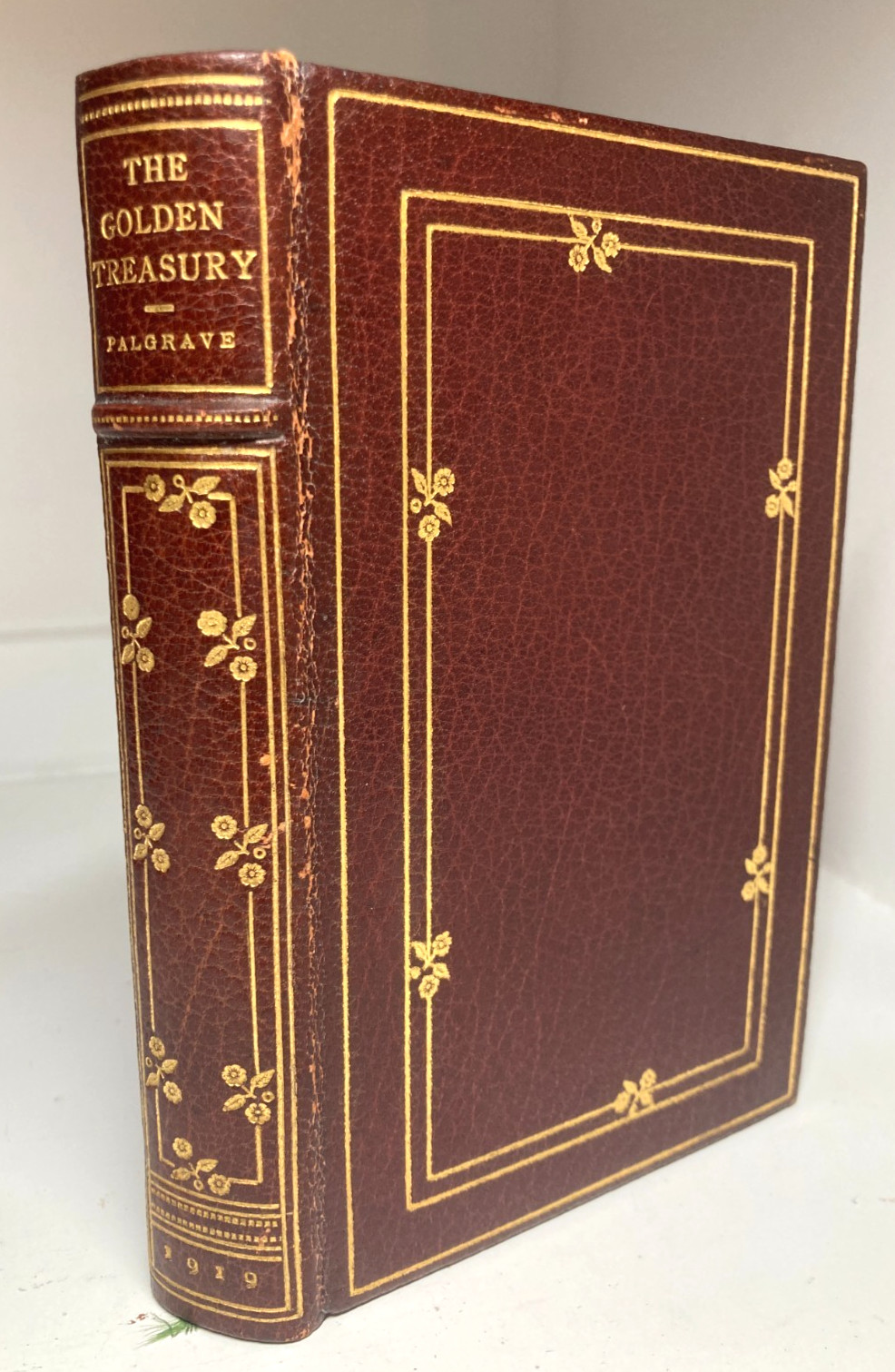 1919 Palgrave Golden Treasury 1st & 2nd Series Full Red Morocco Leather AEG