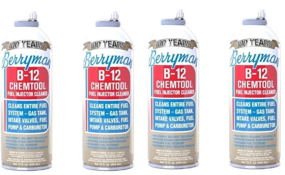 Berryman Products 0116 B-12 Chemtool Carburetor Fuel System and Injector, 4 Pack