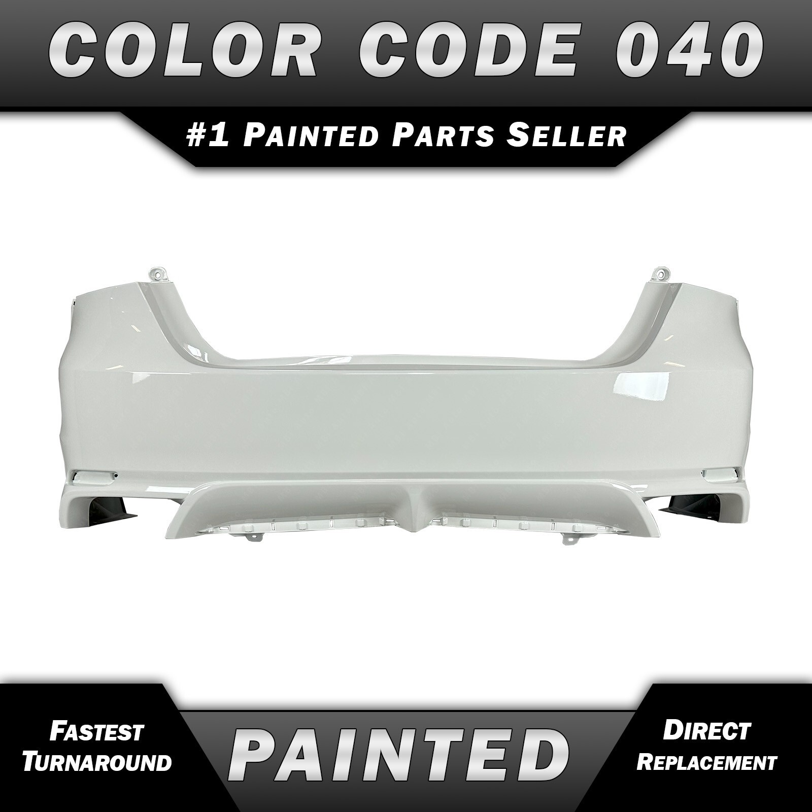NEW Painted *040 - Super White* Rear Bumper Cover for 2018-2024 Toyota Camry XSE