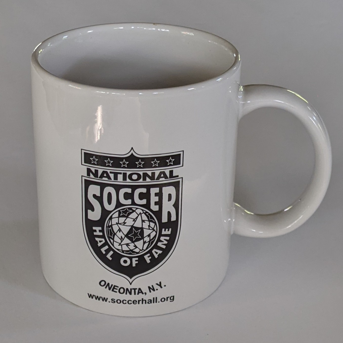 Vintage National Soccer Hall Of Fame Mug Oneonta NY Museum Rare Memorabilia