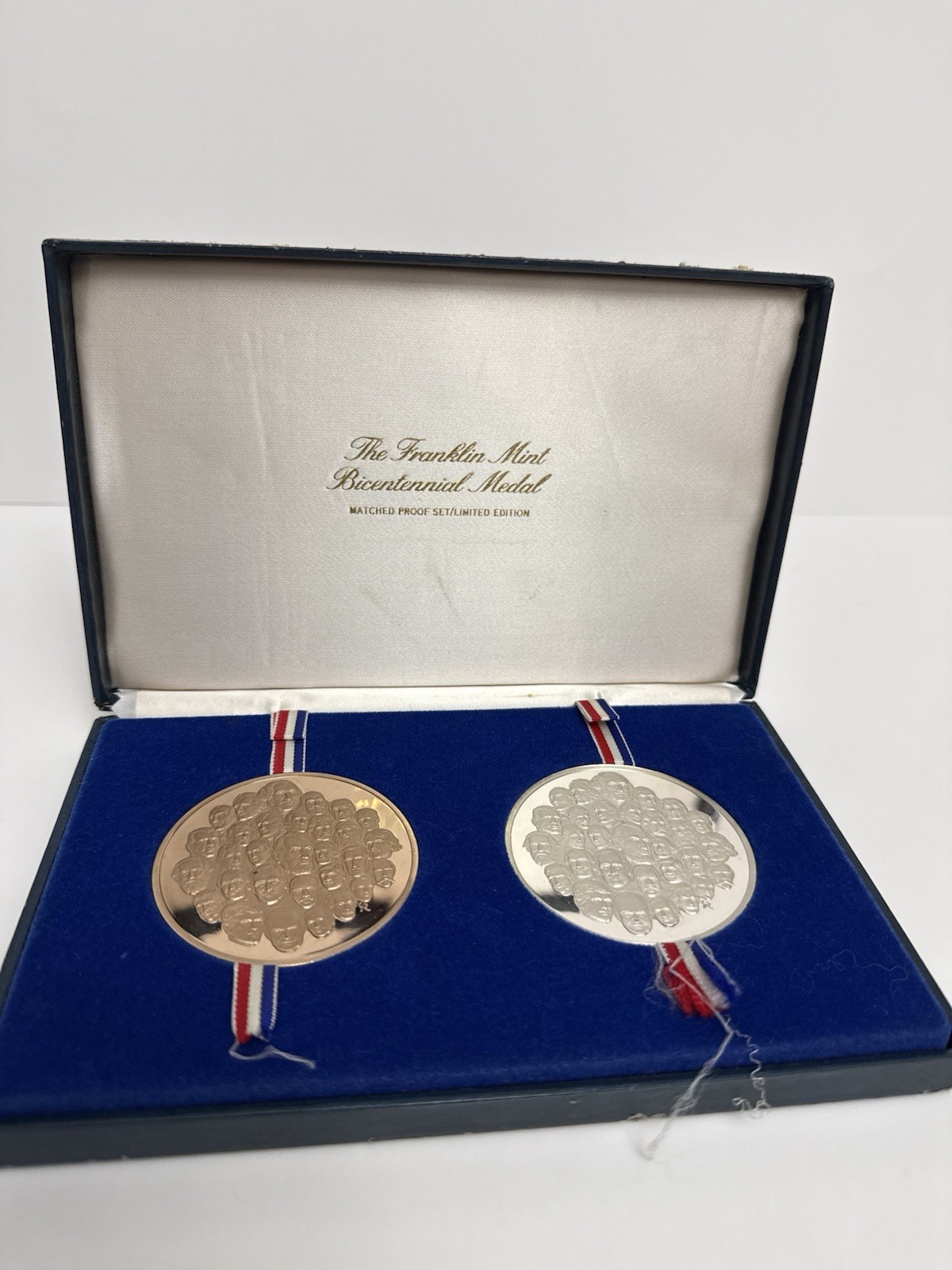 Franklin Mint Bicentennial Medal Set Gilroy Roberts Sterling Silver COA 3707