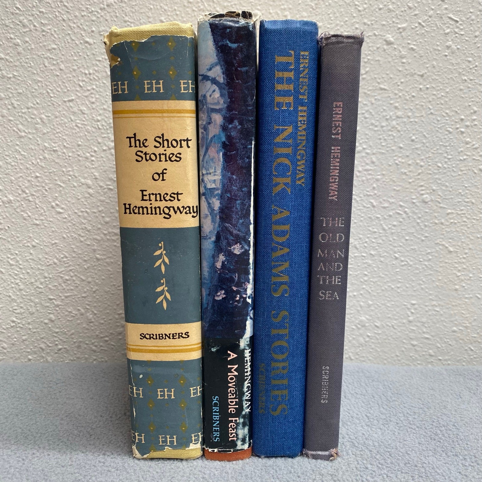 Vtg 1950s-1970s Ernest Hemingway Book Lot of 4 Hardcovers Scribers Sons