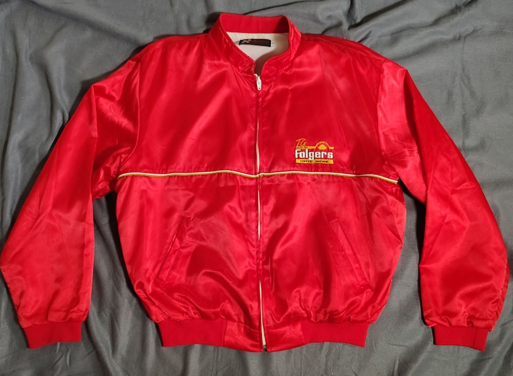 NASCAR Hendrick Motorsports Vintage 1980s Folgers Jacket XL USA Tim Richmond era
