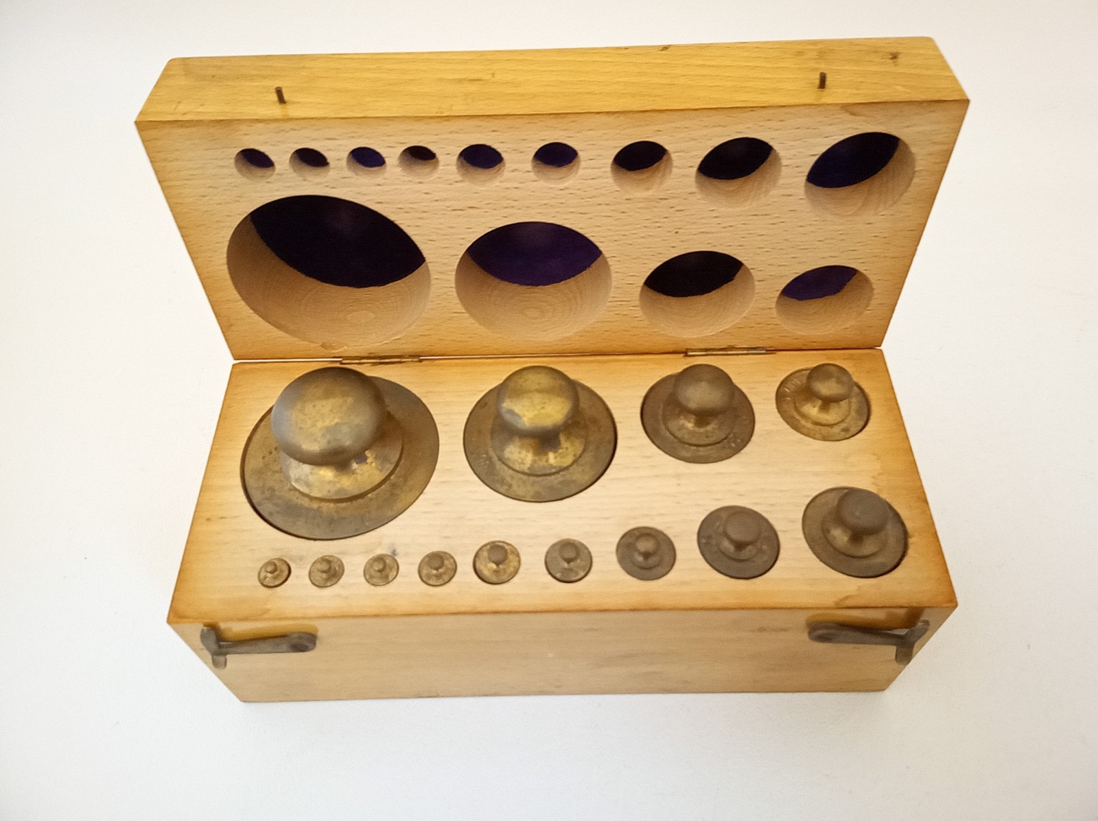 Vintage Elmer Eimer Amend brass weights apothecary pharmacy for scale