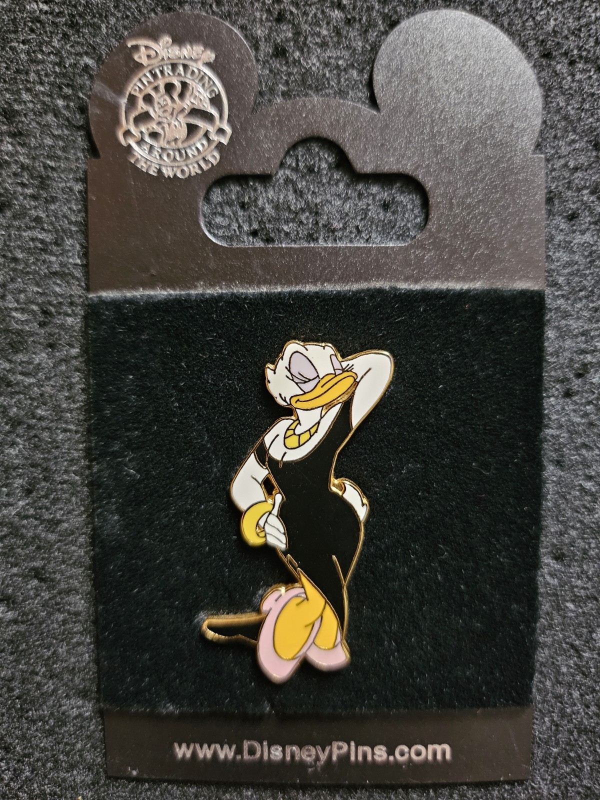 Elegant Daisy Duck In Black Dress Rare 2001 Vintage Disney Pin Elegant Daisy Duck In Black Dress Rare 2001 Vintage Disney Pin