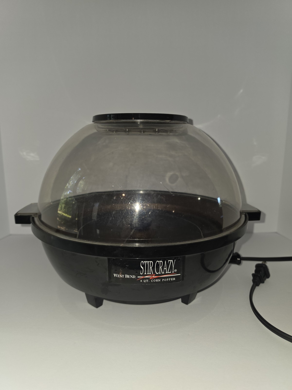 Vtg West Bend Stir Crazy 6 Quart Electric Popcorn Maker Corn Popper 82306 tested Vtg West Bend Stir Crazy 6 Quart Electric Popcorn Maker Corn Popper 82306 tested