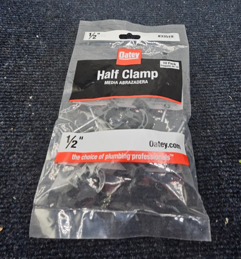(QTY 10) OATEY 33519 Reverse Return Two Pipe Hydronic System 1/2 Half Pipe Clamp
