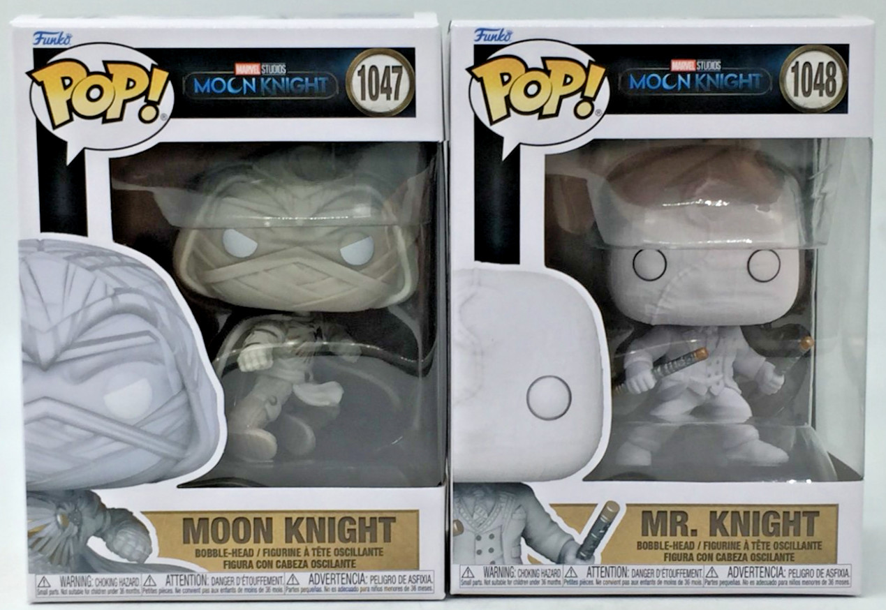 Funko Pop Marvel Moon Knight #1047 & Mr Knight #1048  Set of 2 W/Protector