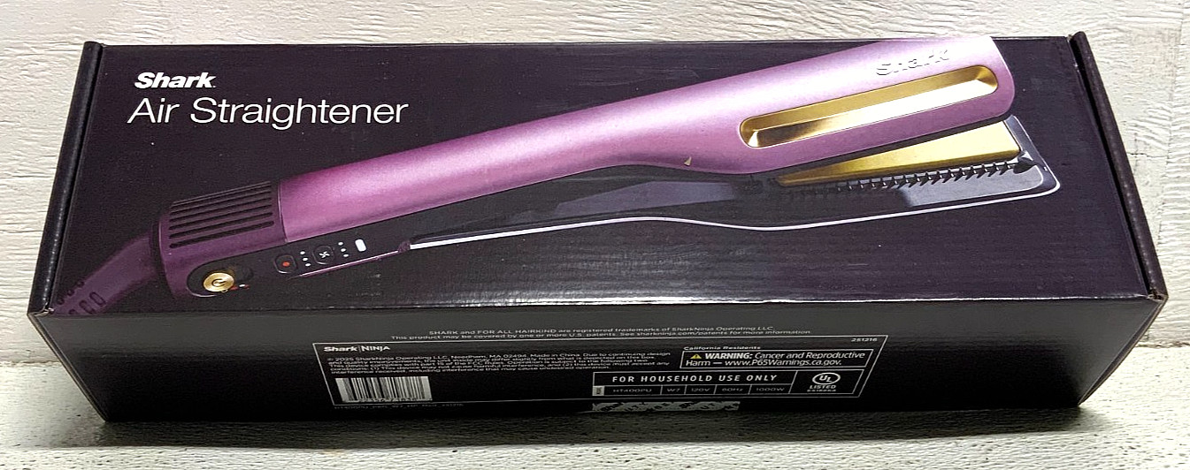 New Shark SilkiPro Straight Wet to Dry Air Ceramic Straightener Plum/Satin B2C