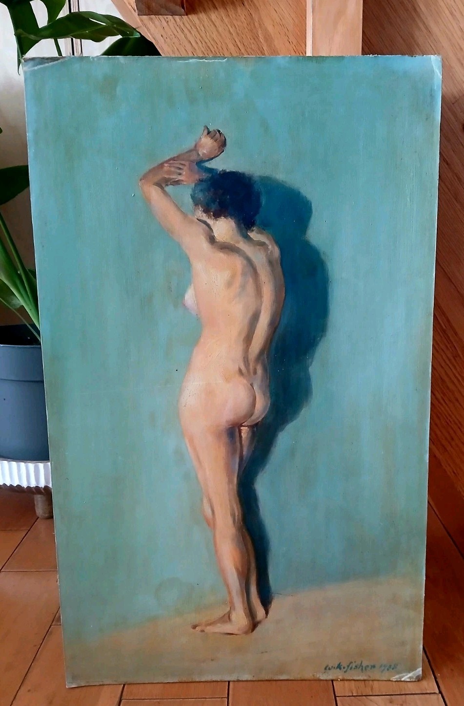 Rare 1938 Oil Painting Attributed To Zoologist W.K.Fisher