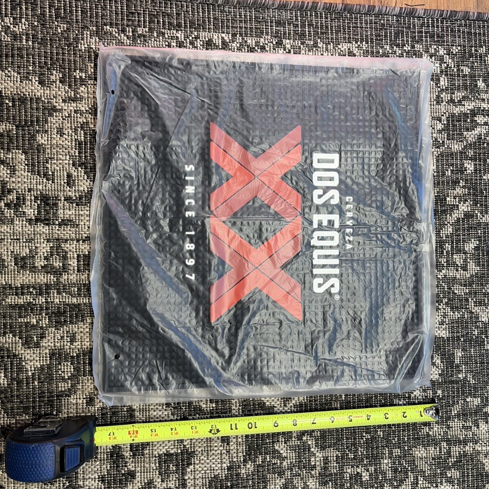 XX DOS EQUIS XX Beer Rubber Bar Mat 17”x17” NEW