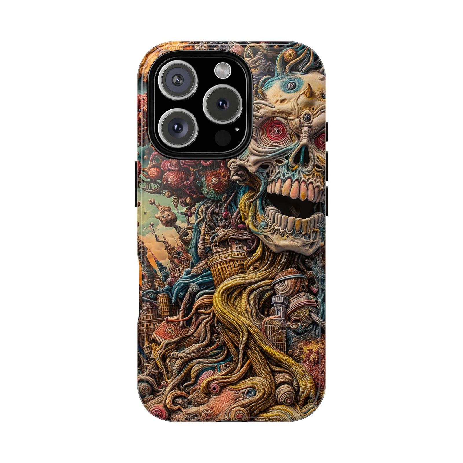 Phone Ink • Skull Trippy Acid Horror • Case for iPhone, Galaxy, Pixel