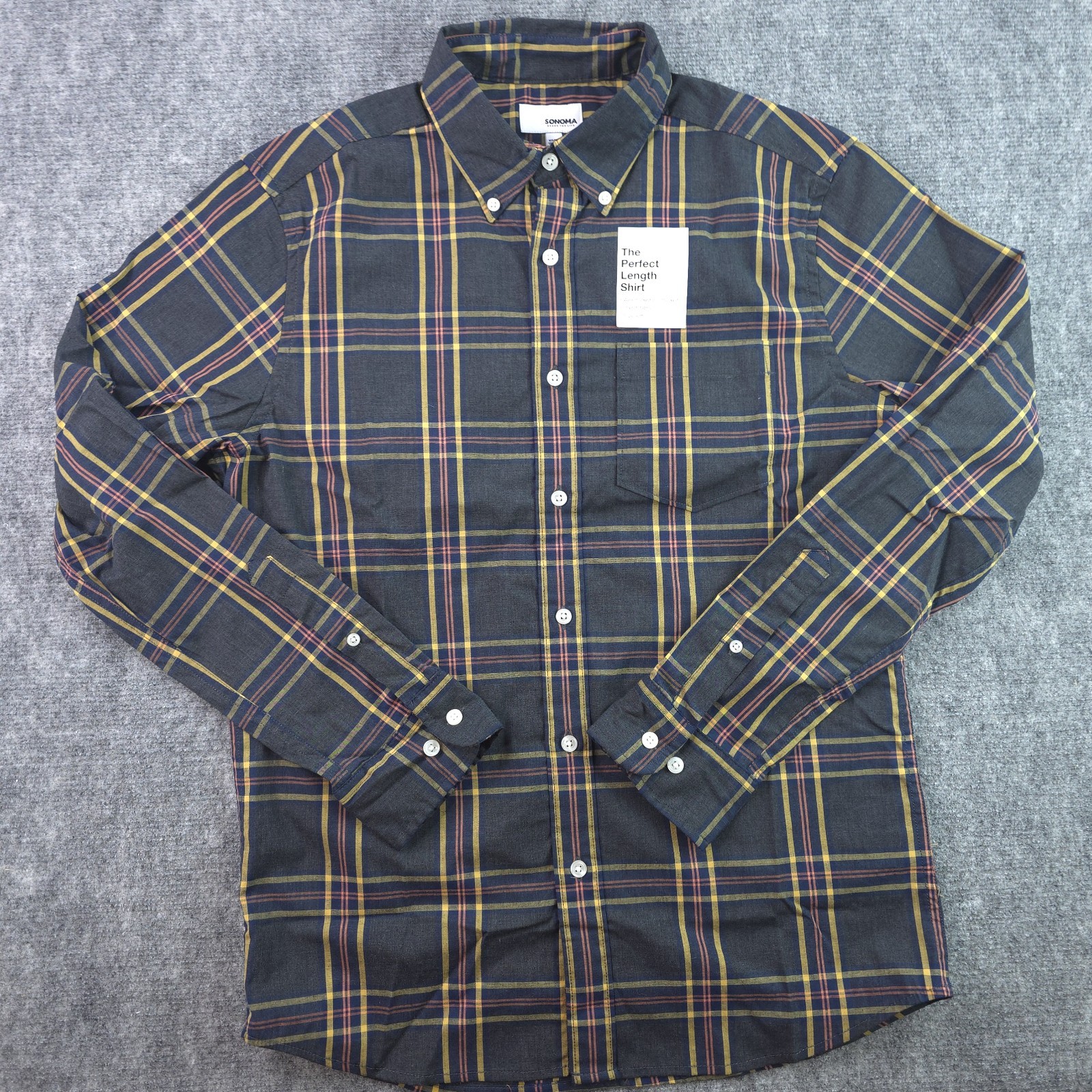 New Sonoma Shirt Sonoma Long Sleeve Button Down Multicolor Plaid Cotton Stretch New Sonoma Shirt Sonoma Long Sleeve Button Down Multicolor Plaid Cotton Stretch