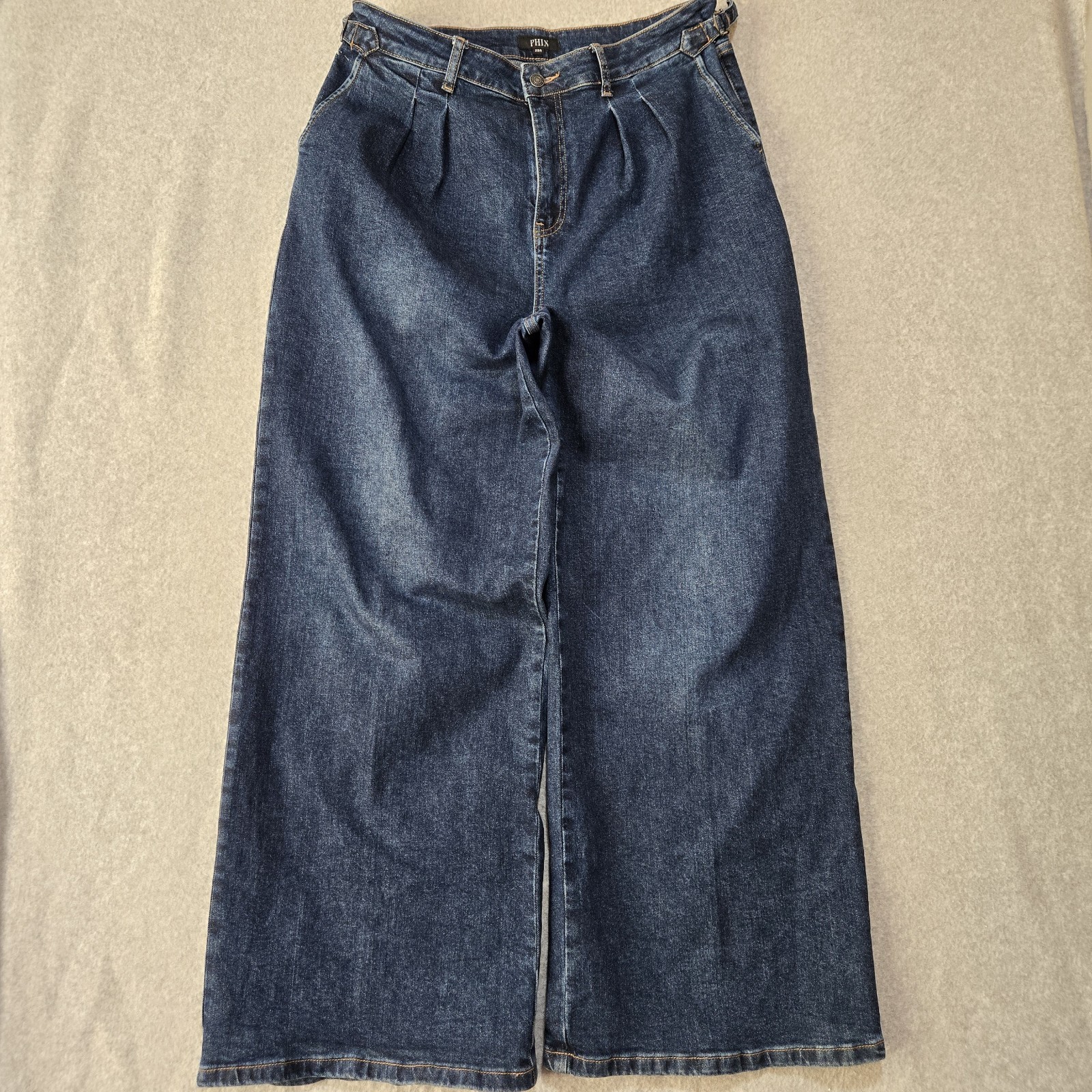Phix Clothing Jeans Buckle Wide LEG Flared 36 X32 Regular 