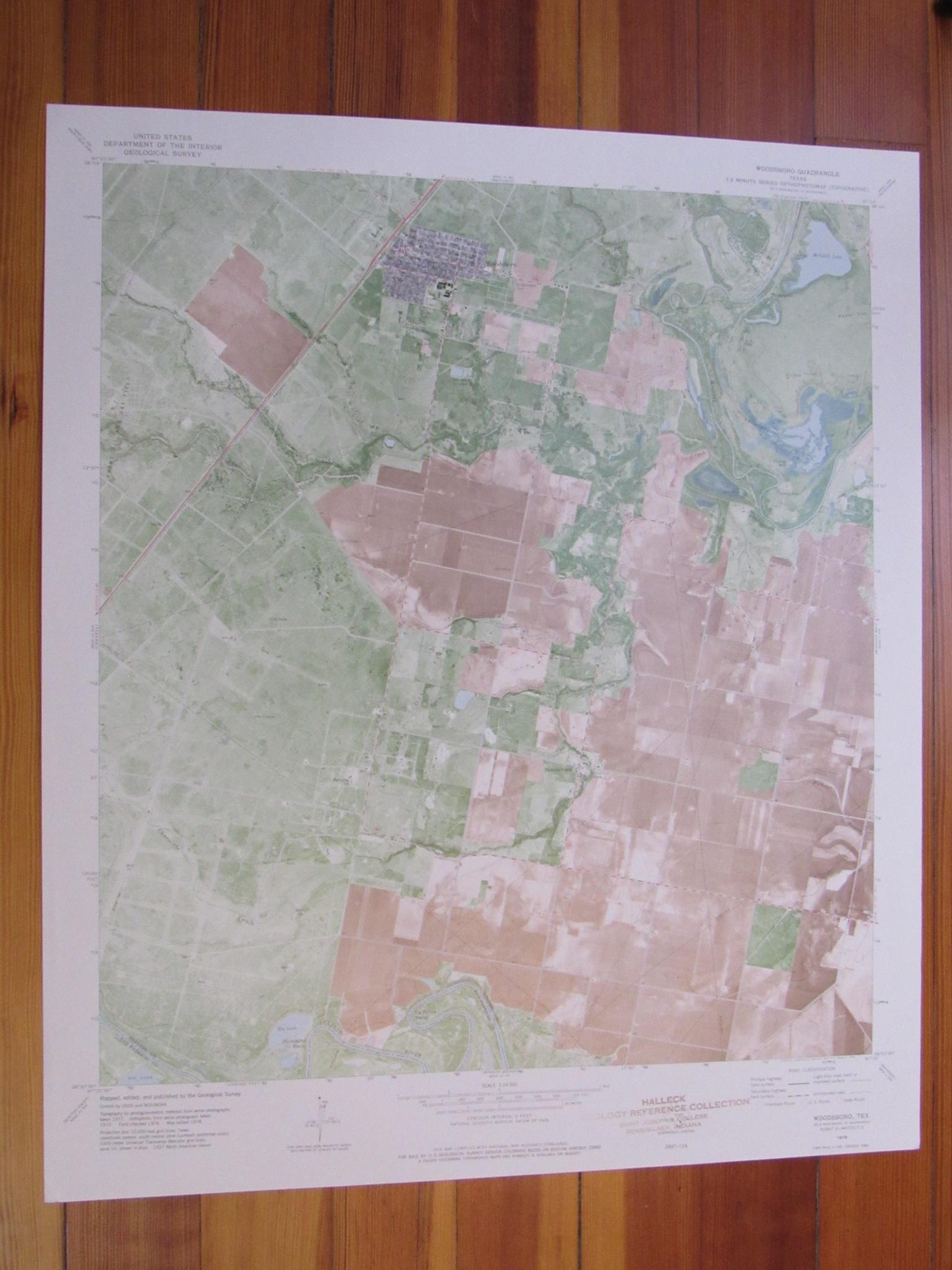 Woodsboro Texas 1978 Original Vintage USGS Topo Map