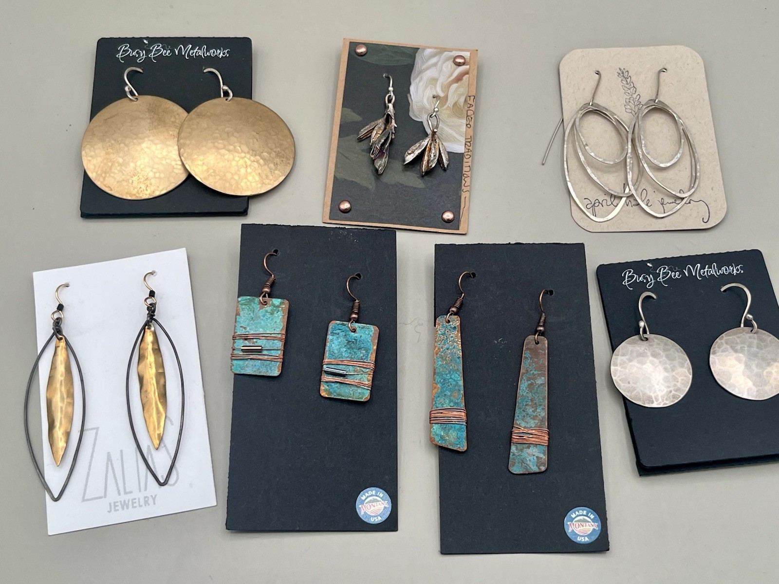 Artisan Earring Lot Seven Pairs Montana Made Beautiful Artisan Earring Lot Seven Pairs Montana Made Beautiful