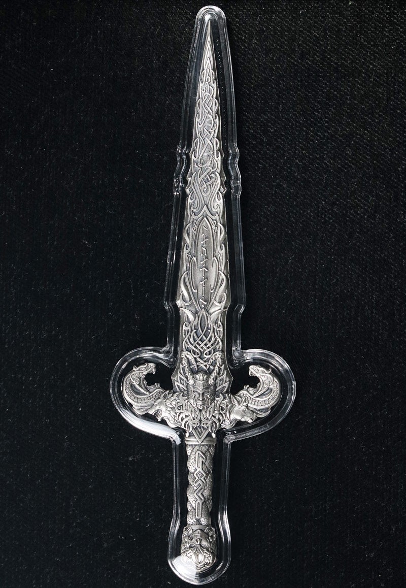 2026 Spectres 1 Ounce Silver Laevateinn Loki\'s Sword OGP COA - STOCK