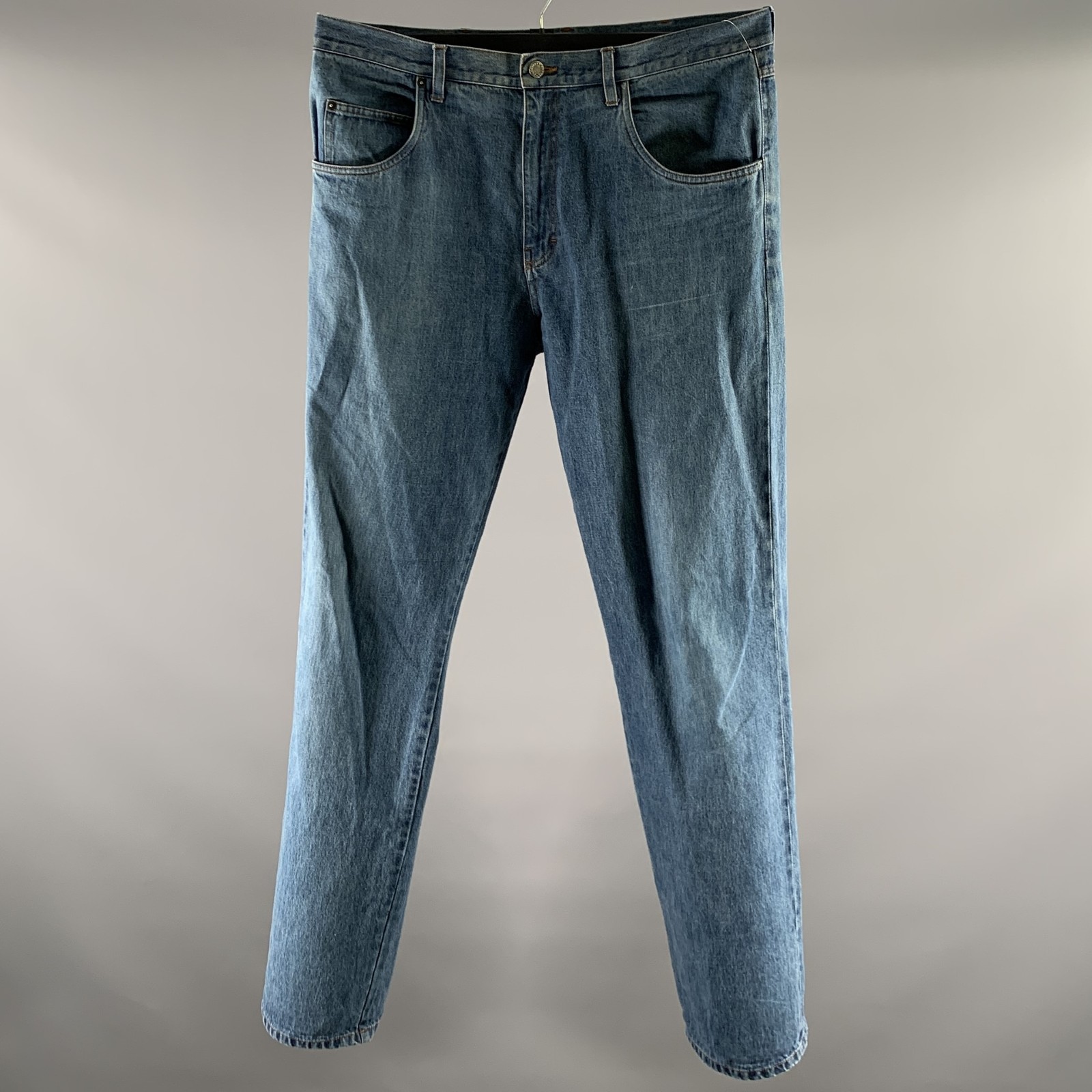 ADAM KIMMEL Size 36 Blue Cotton Straight Leg Pants