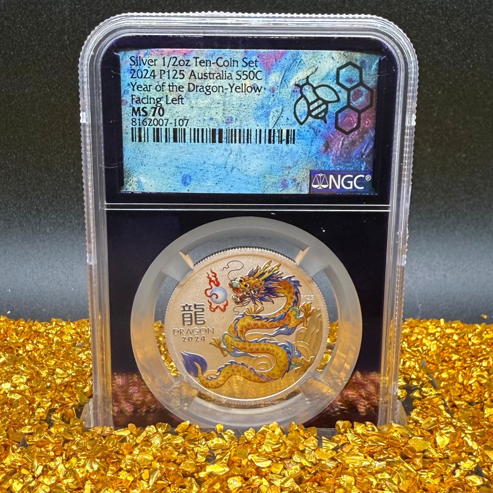 2024 P125 Australia S50C Year of the Dragon Yellow NGC MS70 Purple Bea 1 of 35 2024 P125 Australia S50C Year of the Dragon Yellow NGC MS70 Purple Bea 1 of 35