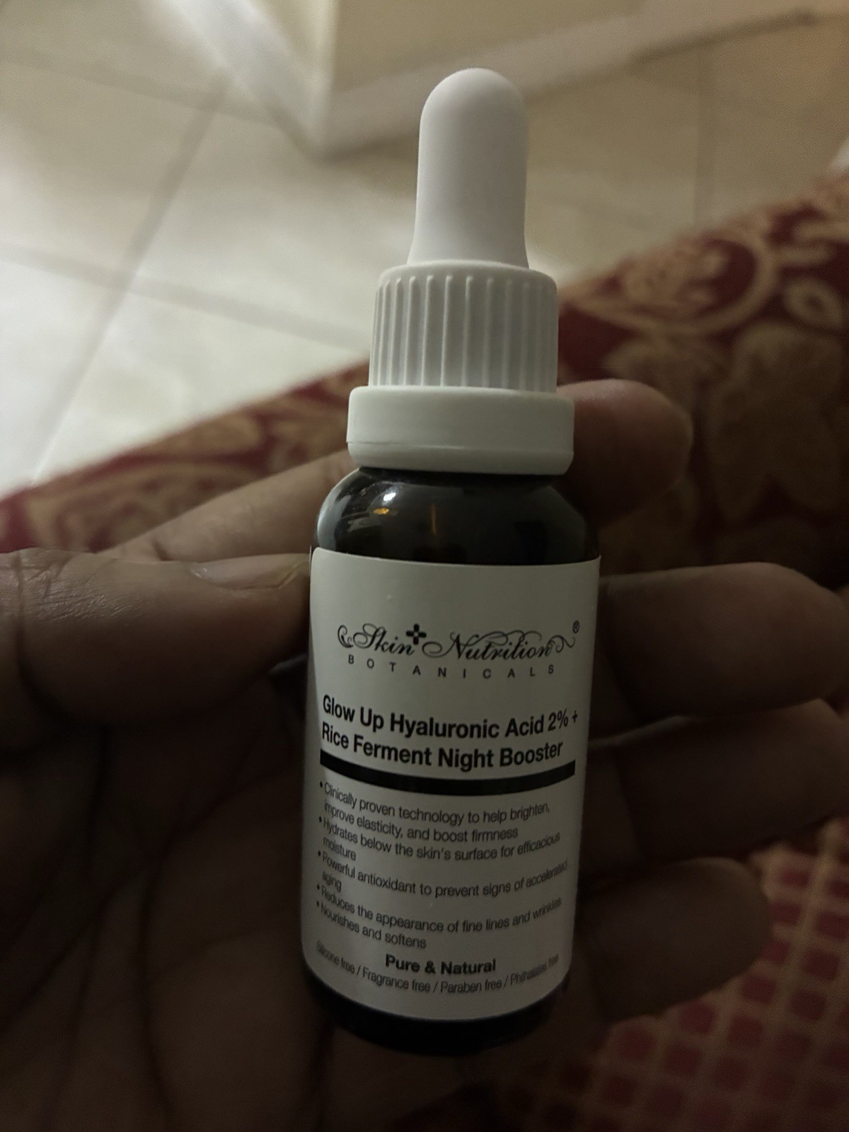 Skin Nutrition Botanicals Hyaluronic Acid 2% Rice Ferment Face Night Booster Skin Nutrition Botanicals Hyaluronic Acid 2% Rice Ferment Face Night Booster