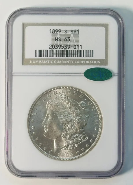 1899 S Morgan Silver Dollar NGC MS-63 CAC Low CAC Population