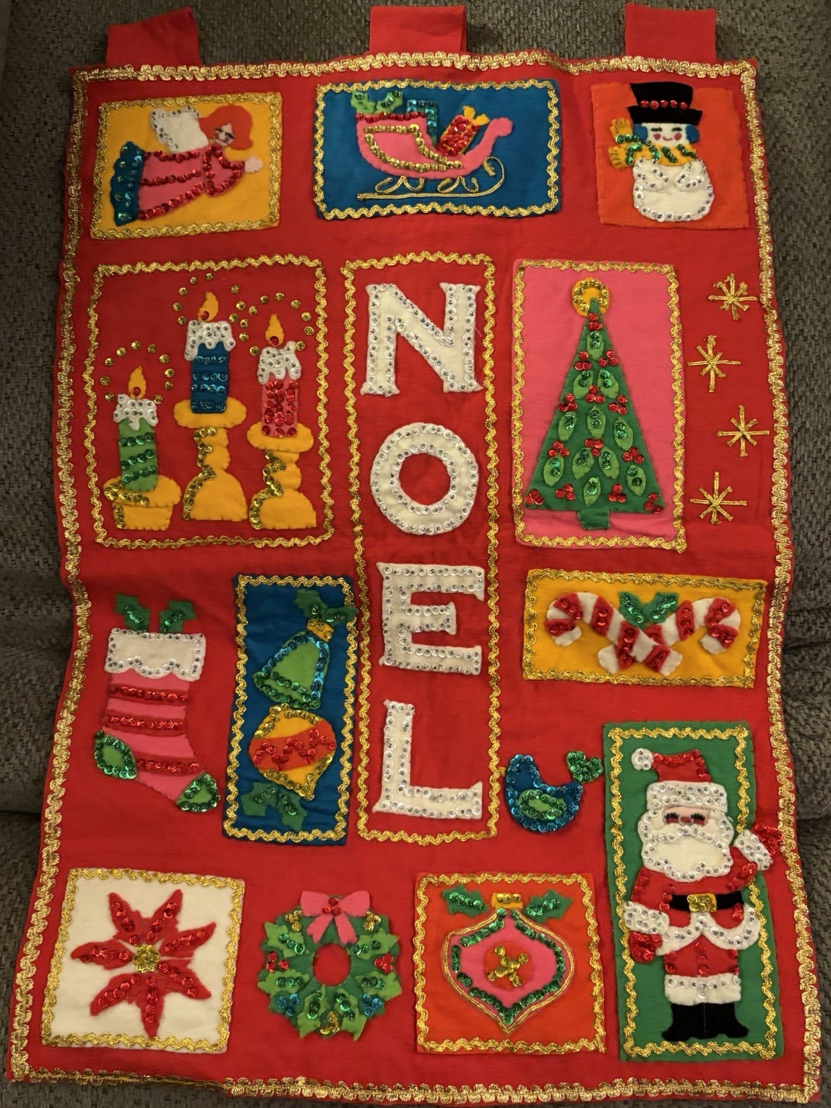 Bucilla Vintage Felt Christmas Wall Hanging Panel