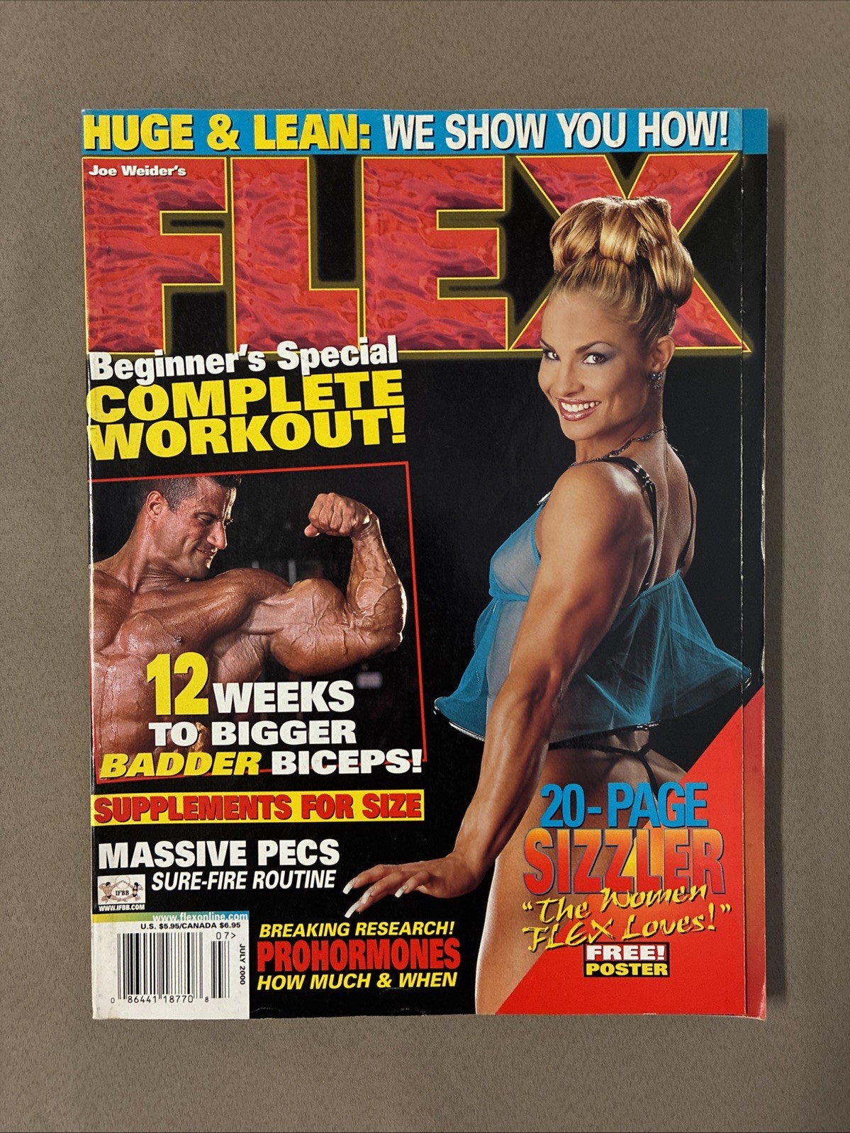 Flex Bodybuilding Muscle Magazine / Mike Matarazzo + Mandy Blank / 07-00