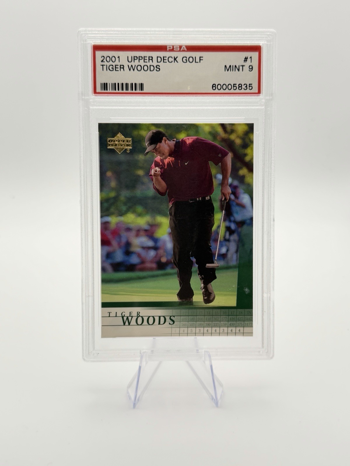 2001 Upper Deck Golf Tiger Woods #1 PSA 9 2001 Upper Deck Golf Tiger Woods #1 PSA 9