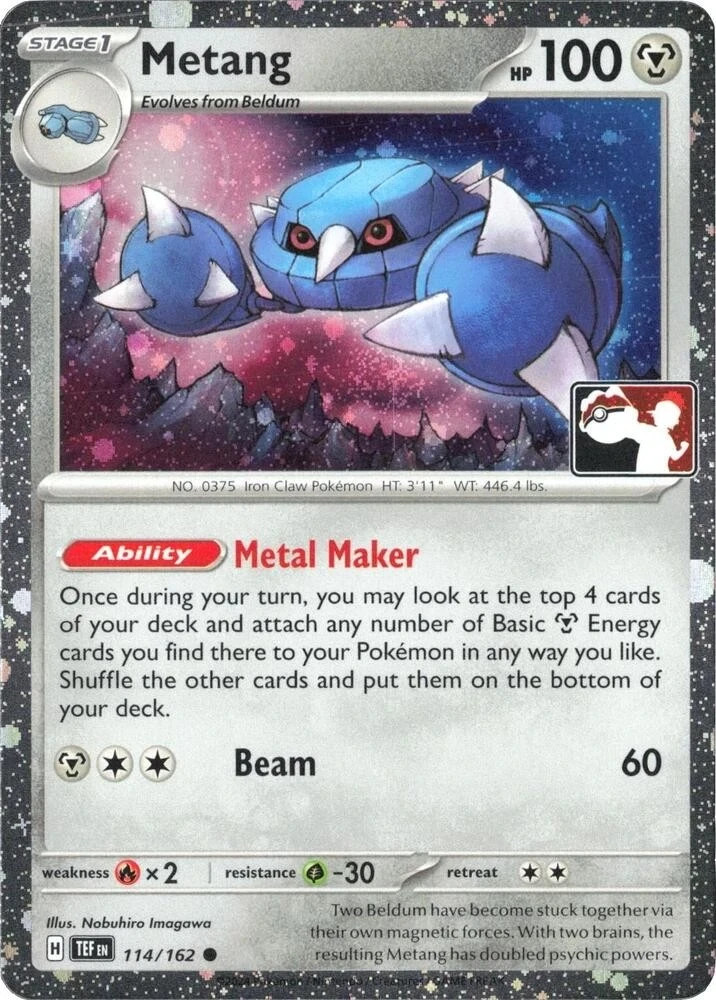 Metang - (Cosmos Holo) 114/162 Prize Pack Series Cards Holo (Multiple available)