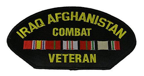 IRAQ AFGHANISTAN COMBAT VETERAN W/ CAMPAIGN RIBBONS PATCH OIF OEF