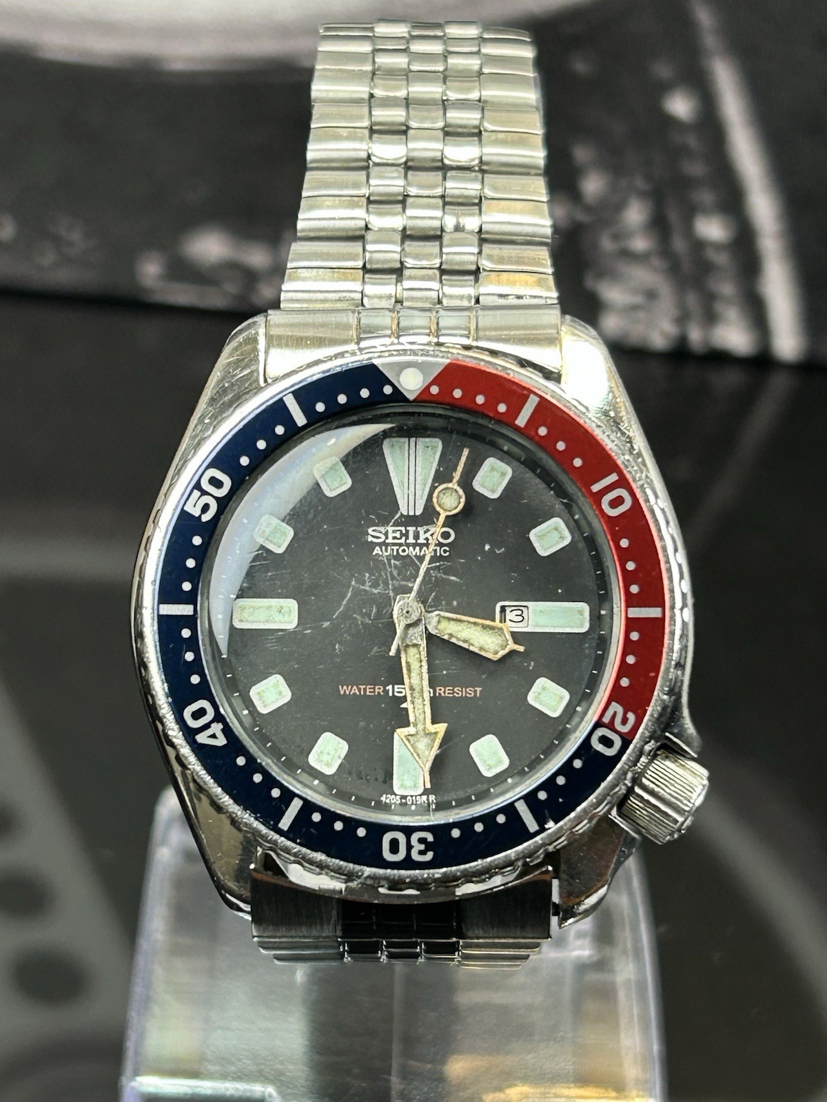Vintage 1985 Seiko 4205-015B Pepsi Diver 38mm Automatic - Runs / Needs Service
