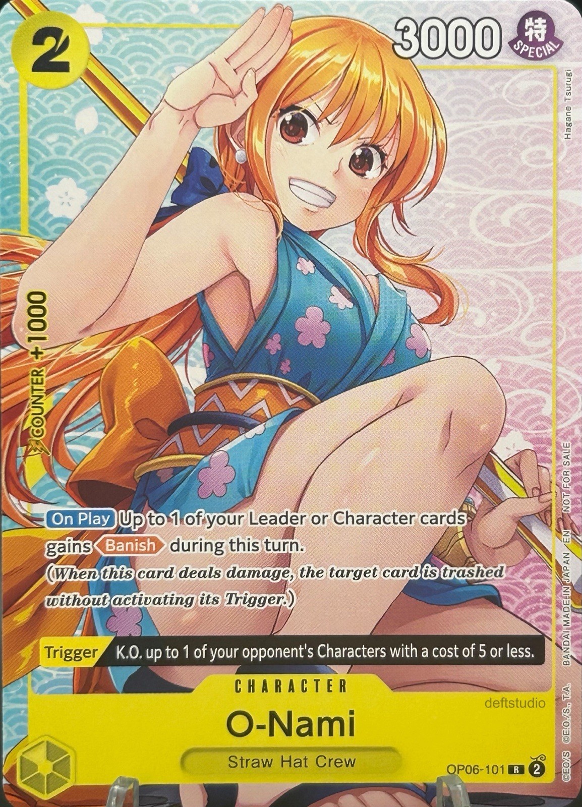 • O-Nami • OP06-101 Welcome Pack Vol. 2 Promotion Pack One Piece TCG NM