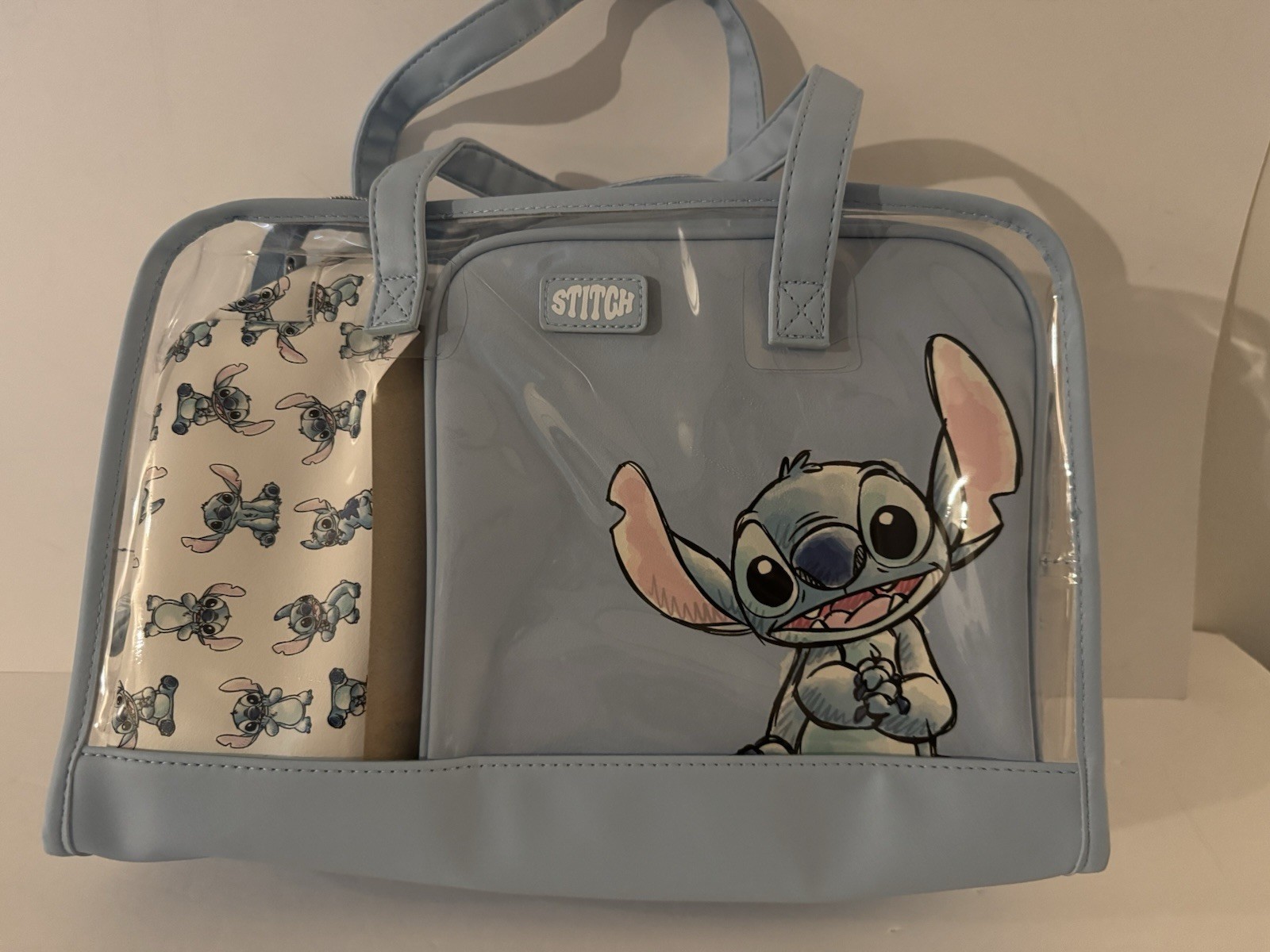 Primark Disney\'s Stitch Blue and White 3 Piece Bag Set New With Tags