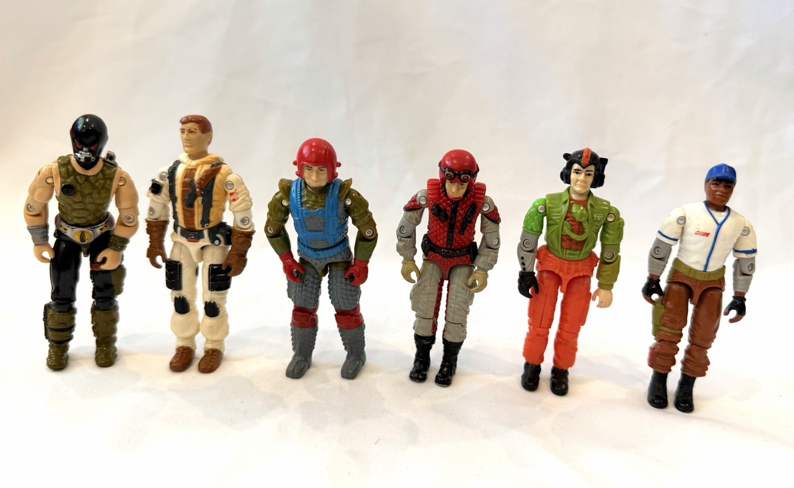 Vintage 1987 1988 GI Joe Action Figures Lot Fast Draw Sneak Peak Croc Master