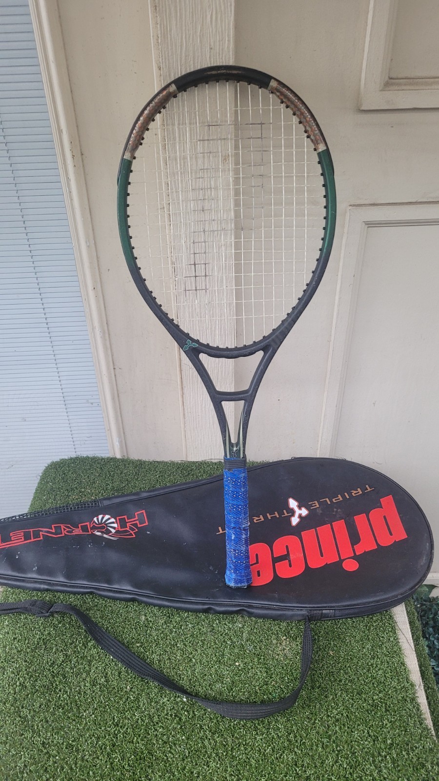 Prince Triple Threat Tennis Racquet Racket W/ Case Grip #3 4 3/8 Prince Triple Threat Tennis Racquet Racket W/ Case Grip #3 4 3/8