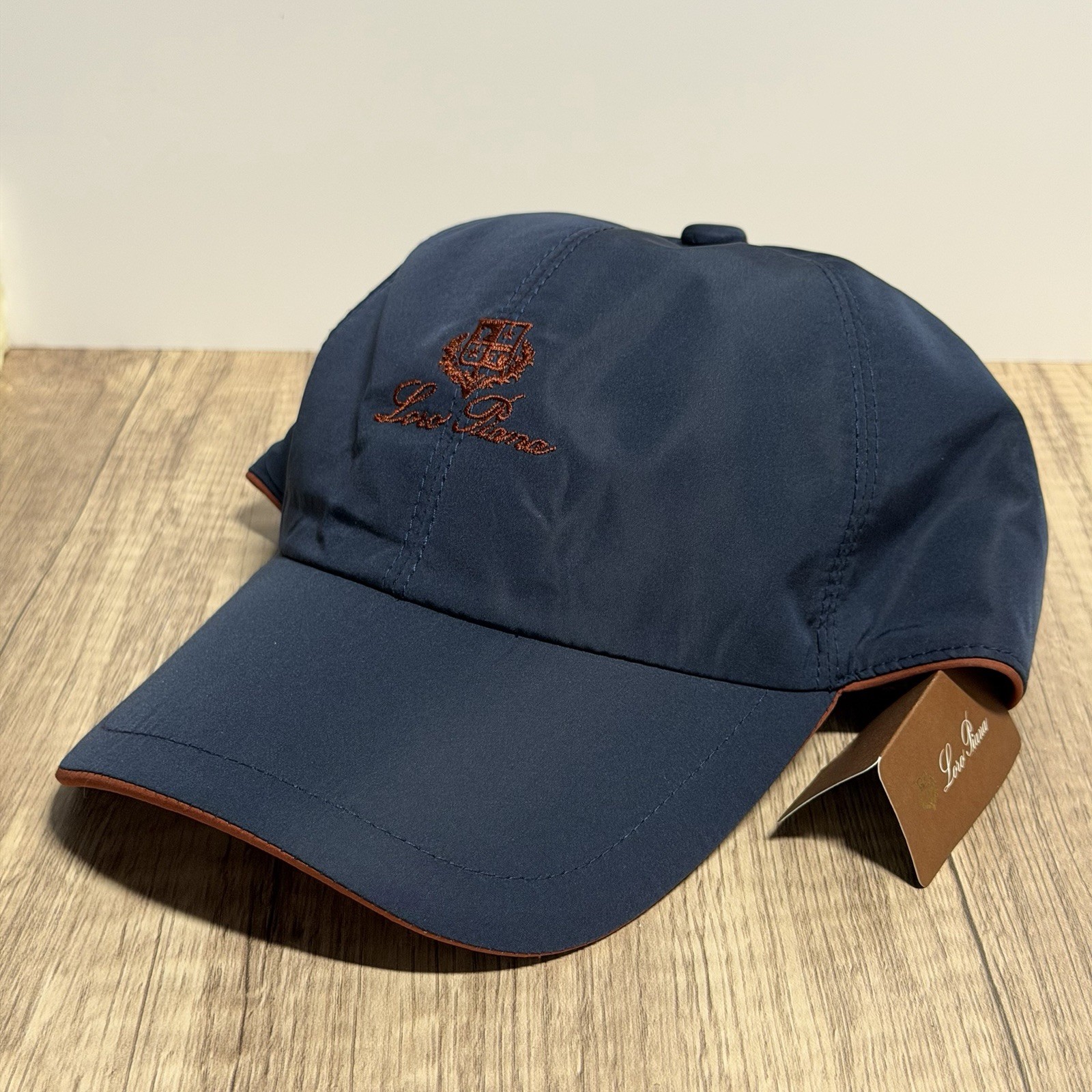 Loro Piana Storm System Baseball Cap Men’s Medium Navy Red Embroidery Logo Hat