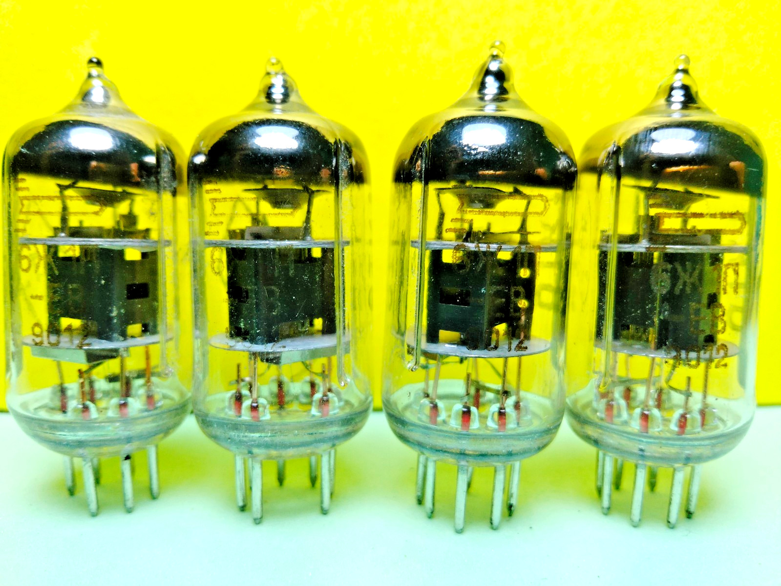 4 pcs NEW 6J1P-EV/ EF95/5654   Voshod tubes, Matched Quad Same Date 12.1990