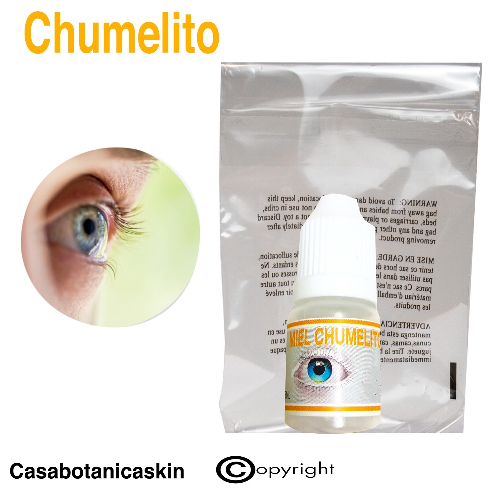 GOTAS DE MIEL CHUMELITO PARA OJOS / VIRGIN HONEY EYE DROPS GOTAS DE MIEL CHUMELITO PARA OJOS / VIRGIN HONEY EYE DROPS