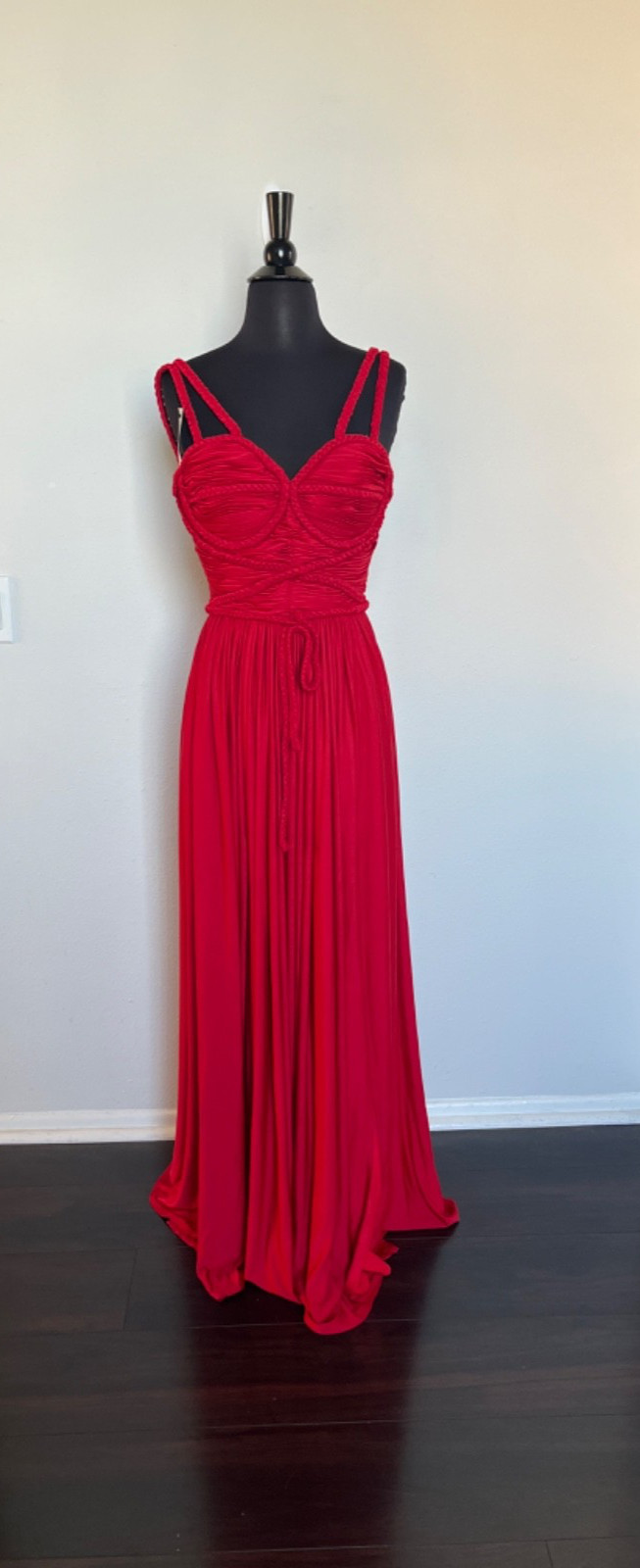 Rare London Opulence Red Maxi Dress Sz 10 US6 Wedding Guest Dinner Party