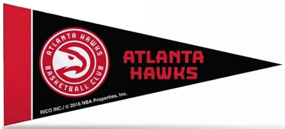 Atlanta Hawks Mini Pennant 4”x9 Atlanta Hawks Mini Pennant 4”x9