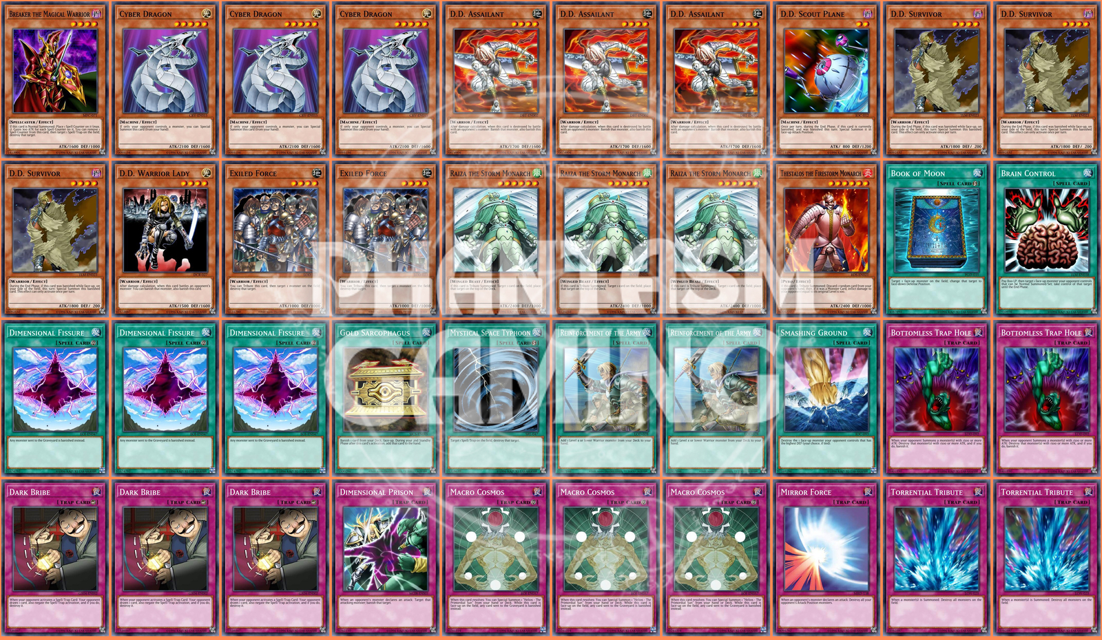 Macro Monarch Deck Cosmos Dimensional Fissure Dark Bribe Yugioh