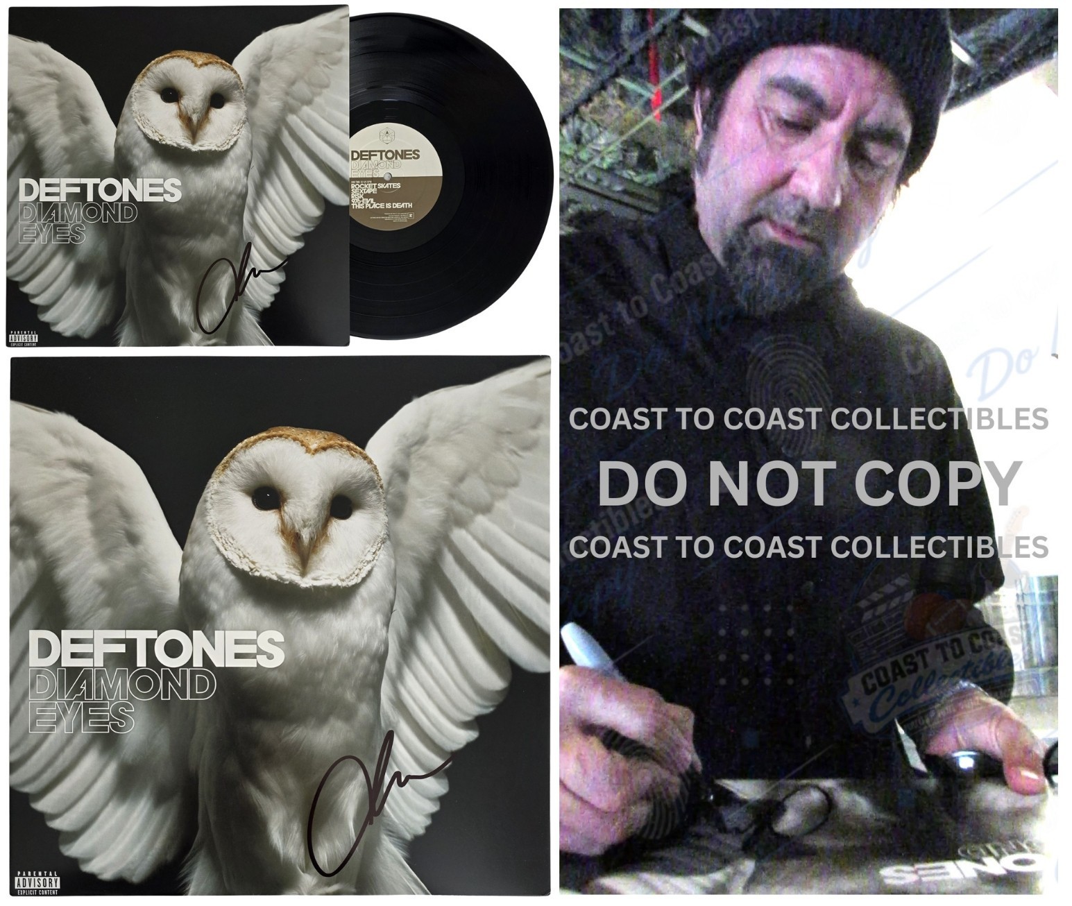 Chino Moreno Signed Deftones Diamond Eyes Album Proof Autographed Vinyl Record