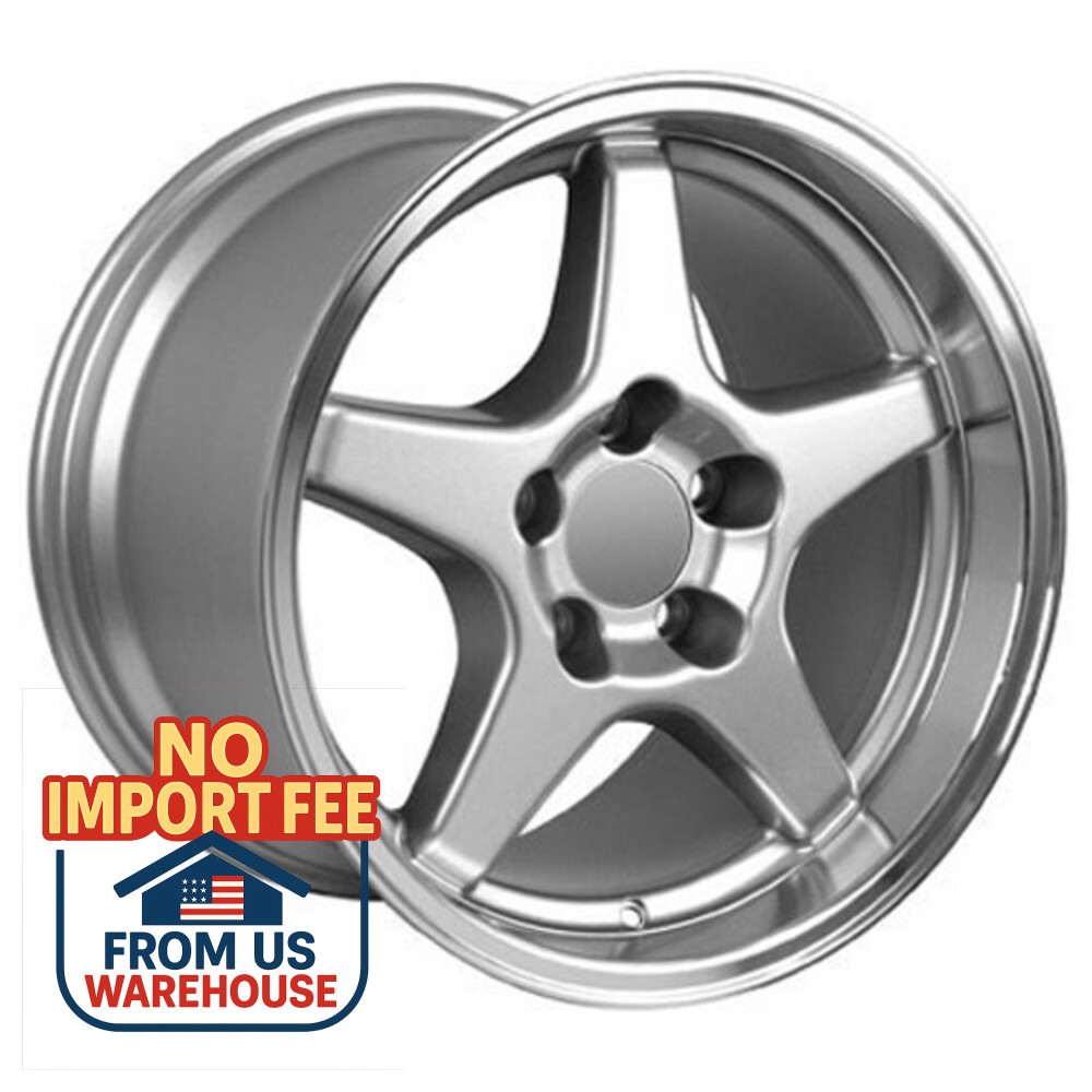 Wheel 1988-1996 Chevrolet Corvette (Rear) 17 Inch Alloy Rim 5 Lug 120.65 Silver