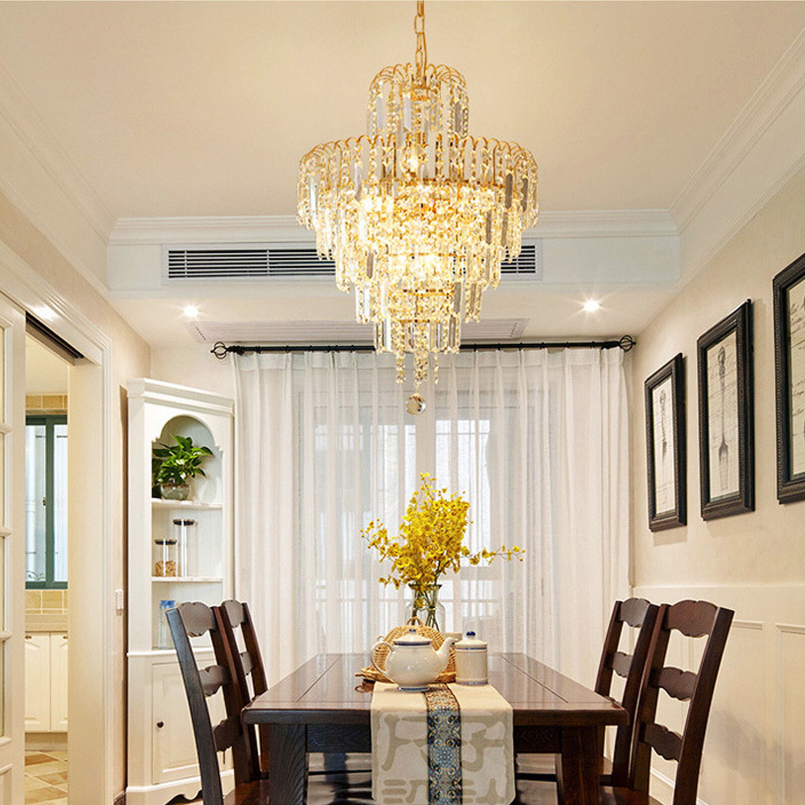 Luxury Crystal Chandelier Modern Ceiling Light Lamp Pendant Fixture Lighting NEW