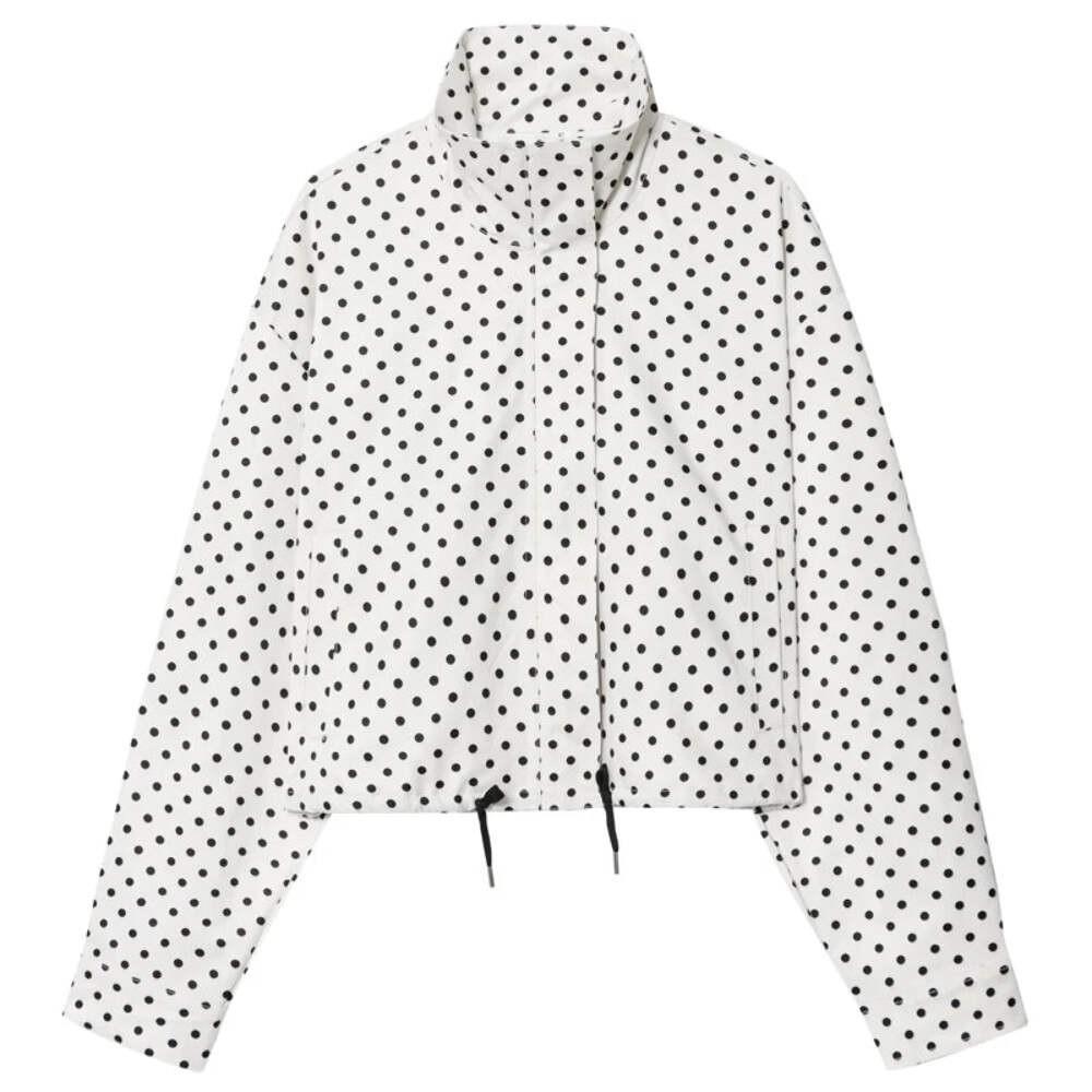 HXAO Polka Dot Bomber Jacket Women\'s Jackets Demi-Season Oversized Long Sleeve T