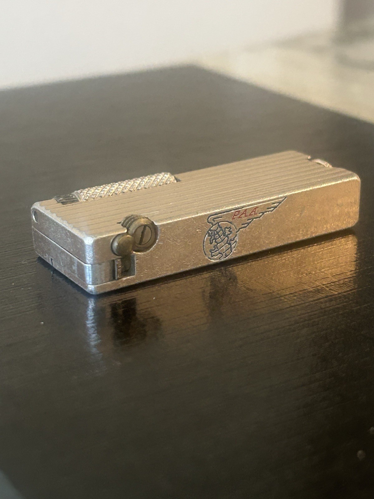 Vintage 1954 Pan American Airlines Engraved Cygnus Lighter - Rare
