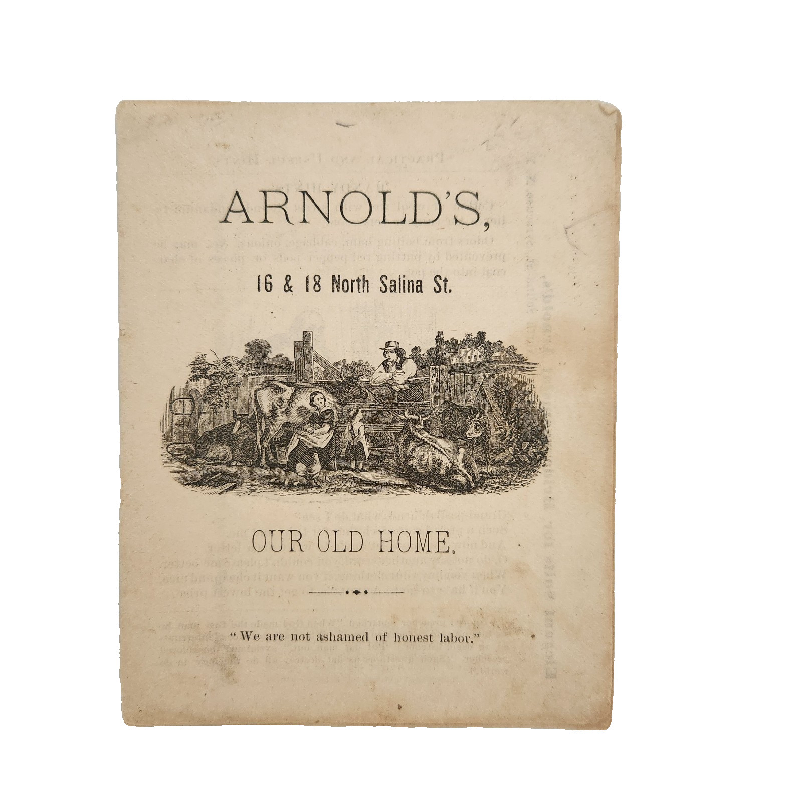 1800s Our Old Home Practical and Useful Hints Arnold\'s Salina Syracuse New York 1800s Our Old Home Practical and Useful Hints Arnold\'s Salina Syracuse New York