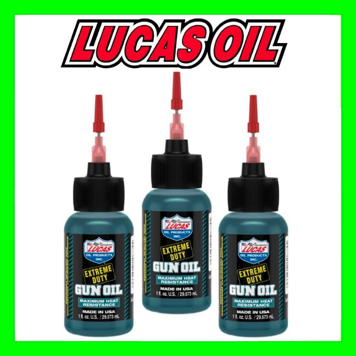 3 - LUCAS Extreme Duty Gun Oil 1oz Bottle Needle Oiler lubricant Protects