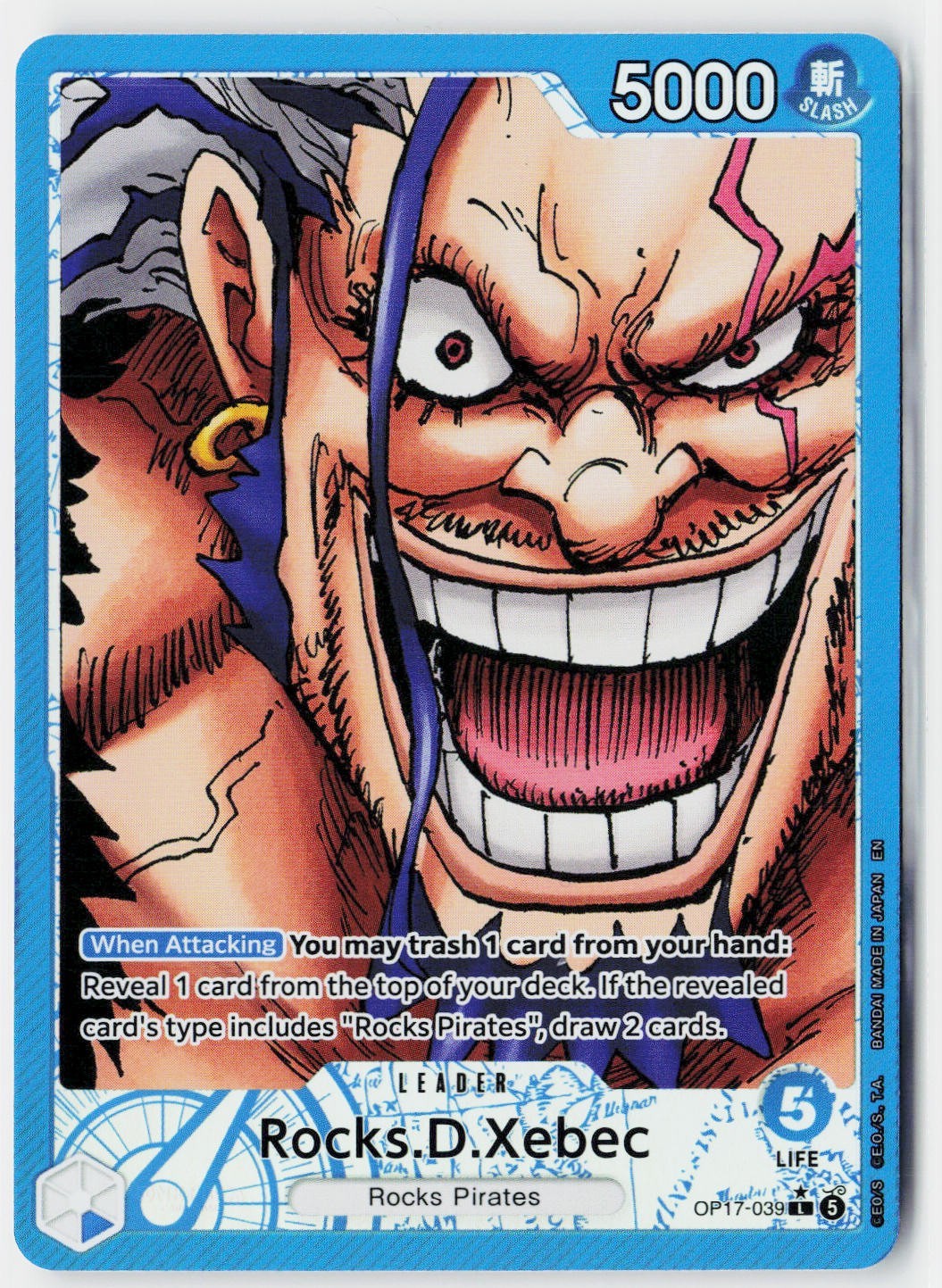 Rocks.D.Xebec (039) (Alternate Art) OP17-039 The World\'s Strongest Warriors Foil